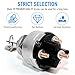 1 Set Wires Ignition Switch， with Key 4 Position Universal Ignition Key Switch, Suitable for 12V Cars, Trucks, Tractors, Trailers, Forklifts (Silver Metal)
