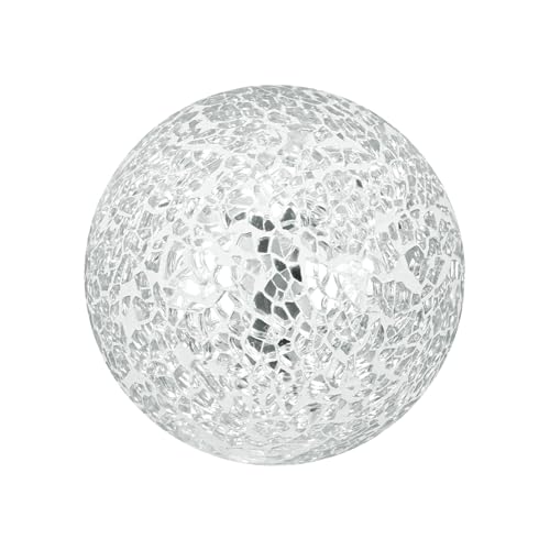 uxcell Decorative Ball for Bowls, 3 Inch Mosaic Glass Balls Decorative Glass Orbs for Home Decor/Dining Tables/Wedding Party/Coffee Table/Centerpiece Decor [Silver]