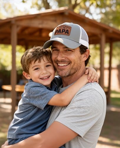 Image of Waldeal Papa Trucker Hat, Adjustable Snapback Dad Hats for Men, Fathers Day Birthday Gifts from Daughter