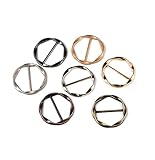 7 Stück Seidenschal Ring Clip Slides Shirt Knoten Ring Kleidung Halter Runde Schnalle Kreis Ring für Frauen Männer T-Shirt Slide Knoten Halter Schals Hijab Dekorfor, Ohne Edelstein.