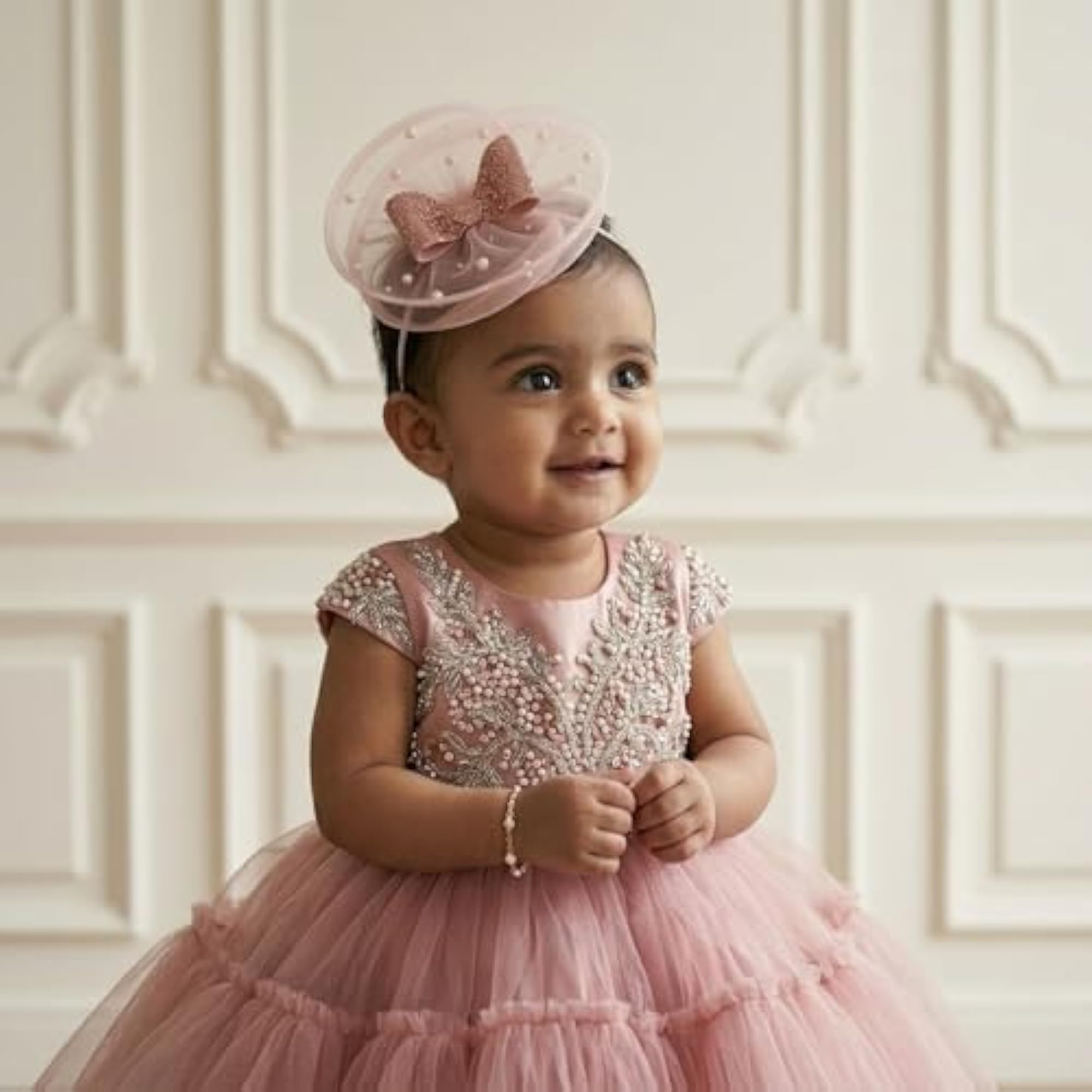 Sparkle Bow Fascinator Hair Clip for Girls