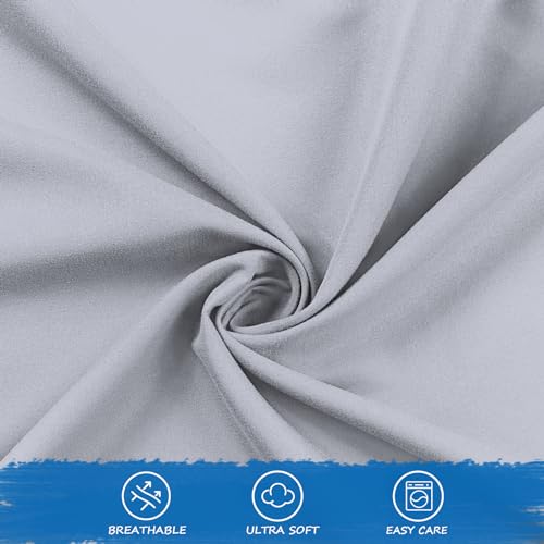 Cot Sheets 31" x 75", Cot Size Sheet Fitted with Narrow Twin/Camp Bunk/Rvs Bunk/Guest Beds/Army Cots/Trifold Mattress, Super Soft Breathable Microfiber Bed Cover, Bottom Sheet, Gray
