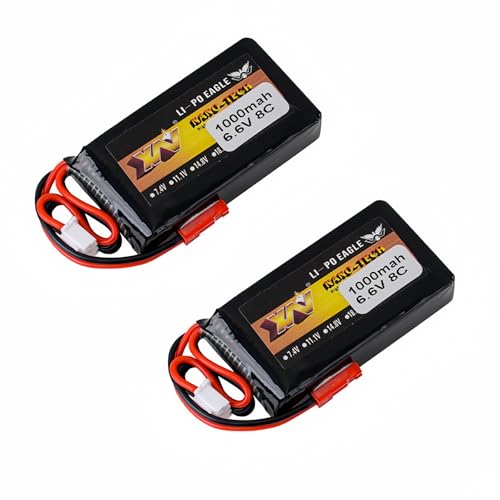 Cecicebb 6.6V 8C 1000mAh LI-FE Battery for RC Receiver MC6A MC6B Futaba 4PX 14SG 4PV 4PLS 10J with...