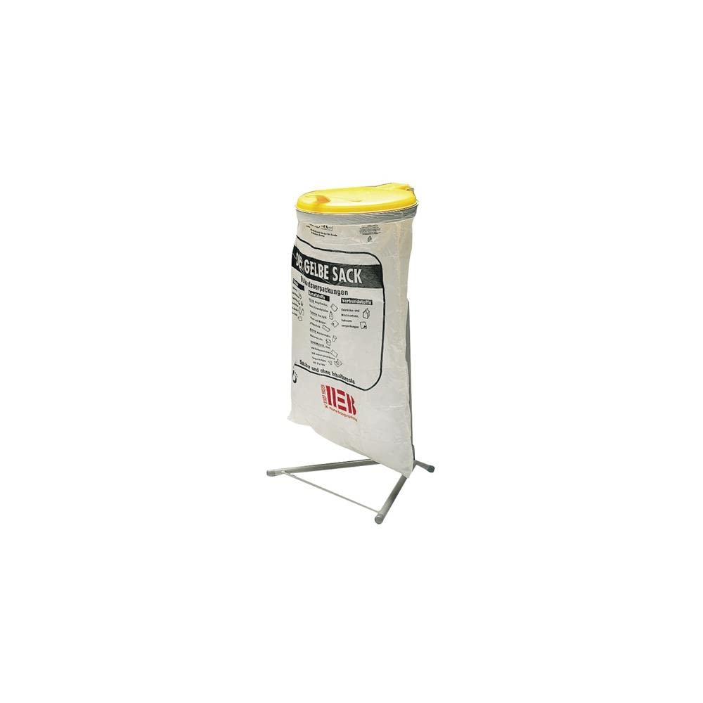 Pojemnik na odpady wys. 980 x szer. 500 x gł. 530 mm 120 l pokrywka żółta (K S) z podstawą VAR