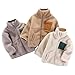 LittleSpring Kids Fleece Jacket Boys Warm Sherpa Coat Winter Outerwear Jacket Zip Up Fashion Warm Comfy Beige 6T