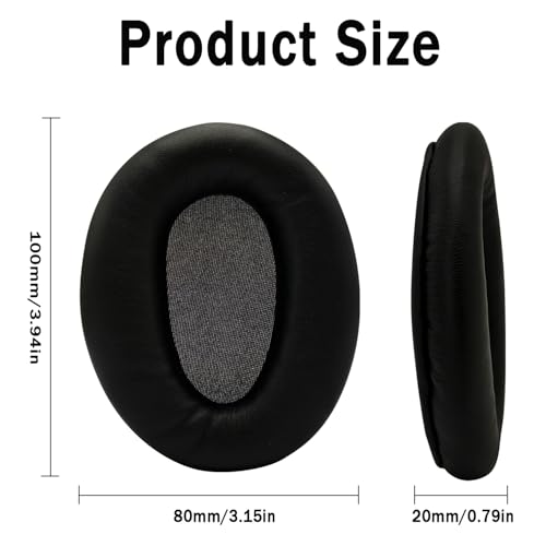 Almohadillas de repuesto para auriculares Sony WH-CH700N, WH-CH710N y WH-CH720N, fundas para orejeras, tapones para auriculares, piezas de reparación (negro) miniatura 3