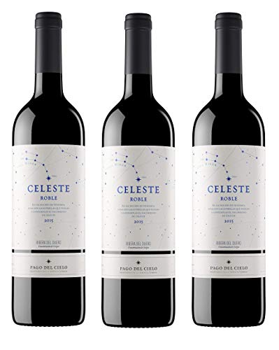 Pago del Cielo Celeste Roble, Vino Tinto - 3 botellas de 75 cl, Total: 2250 ml