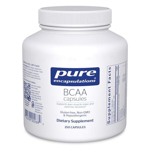 Pure Encapsulations BCAA Capsules | Hypoallergenic Supplement to Support Muscle Function During Exercise* | 250 Capsules