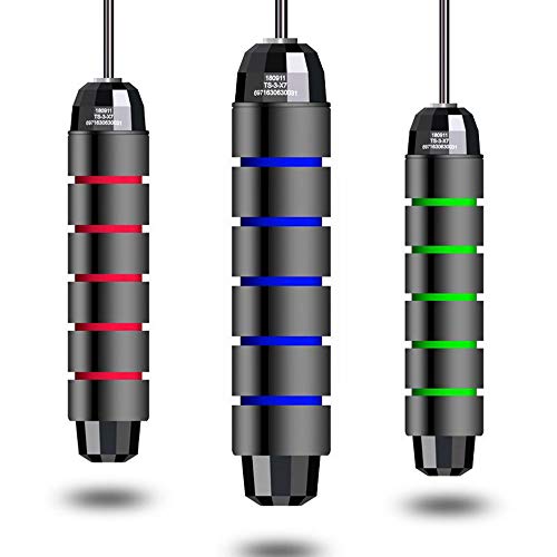 DECDEAL Corda de salto livre de rolamento em ângulo T Corda de fio de aço de exercício de salto ajus