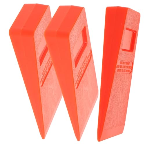 SEWOART Lot De 3 Coins D'abattage à Pointes pour Arbres Jardin, 5 Pouces Orange, Cale Forestière Robuste pour Tronçonnage Et Direction Sécurisée De L'abattage