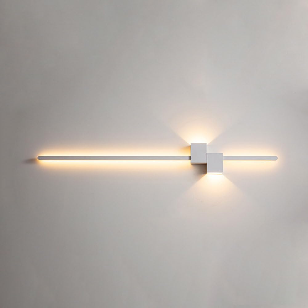 HYJAUSXB Modern LED Wall Sconce Linear 24" 36" Indoor Metal Light Fixture 3000K Up Down Aluminum Lamp Simple Design for Home Decoration Contemporary Lighting Solution