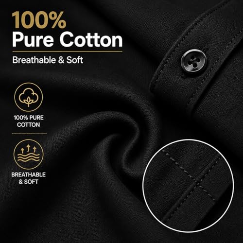 Image of MCAVOY Men's 100% Pure Cotton Shirt | Regular Fit Full Sleeve Formal & Casual Shirt for Men & Boys | Soft Breathable Office Wear