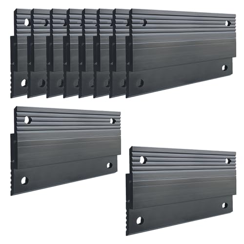 10 Pair French Cleat Picture Hanger - 4 Inch Aluminum Photo Frame Z Bar Wall Mount for Hanging Mirrors, Picture Frames, Whiteboards, Pictures, Panels, Shelves, Headboard (Black, 4 inch | 10 Pairs)