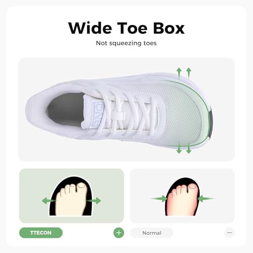 Wide Toe Box Womens Arch Support Walking Shoes Wide Width Slip On Sneaker for Foot Pain Relief Comfortable Plantar Fasciitis Tennis Shoes White Size 112