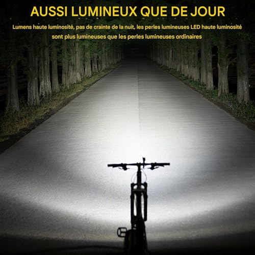 Lumières de vélo pour conduite de nuit et éclairage vélo haute luminosité VTT - 2