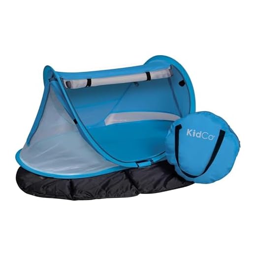 KidCo - Peapod Prestige Lightweight Outdoor Portable Toddler Travel Tent, Play Tent with UV Protection, Sun Shade & Toy Loops, Ages 6 Months - 4 Years (Sky)