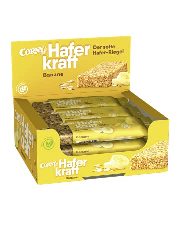 Corny Haferkraft Kakao, 12er Pack (12 x 65 g) & Haferkraft Banane, Haferriegel, 12er Pack (12 x 65g Riegel)