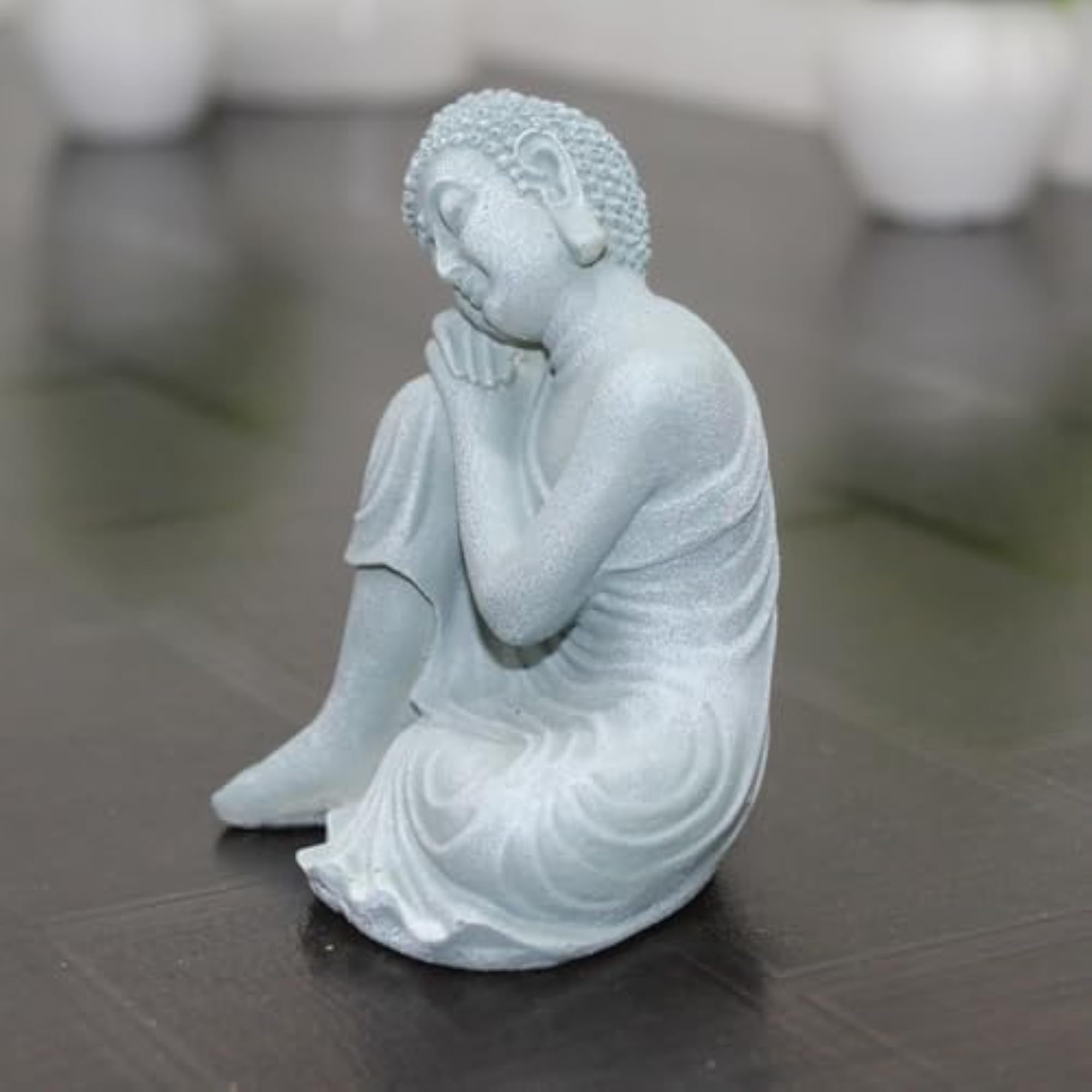 Thinking Buddha Premium Handcrafted Polymarble Meditation Statue