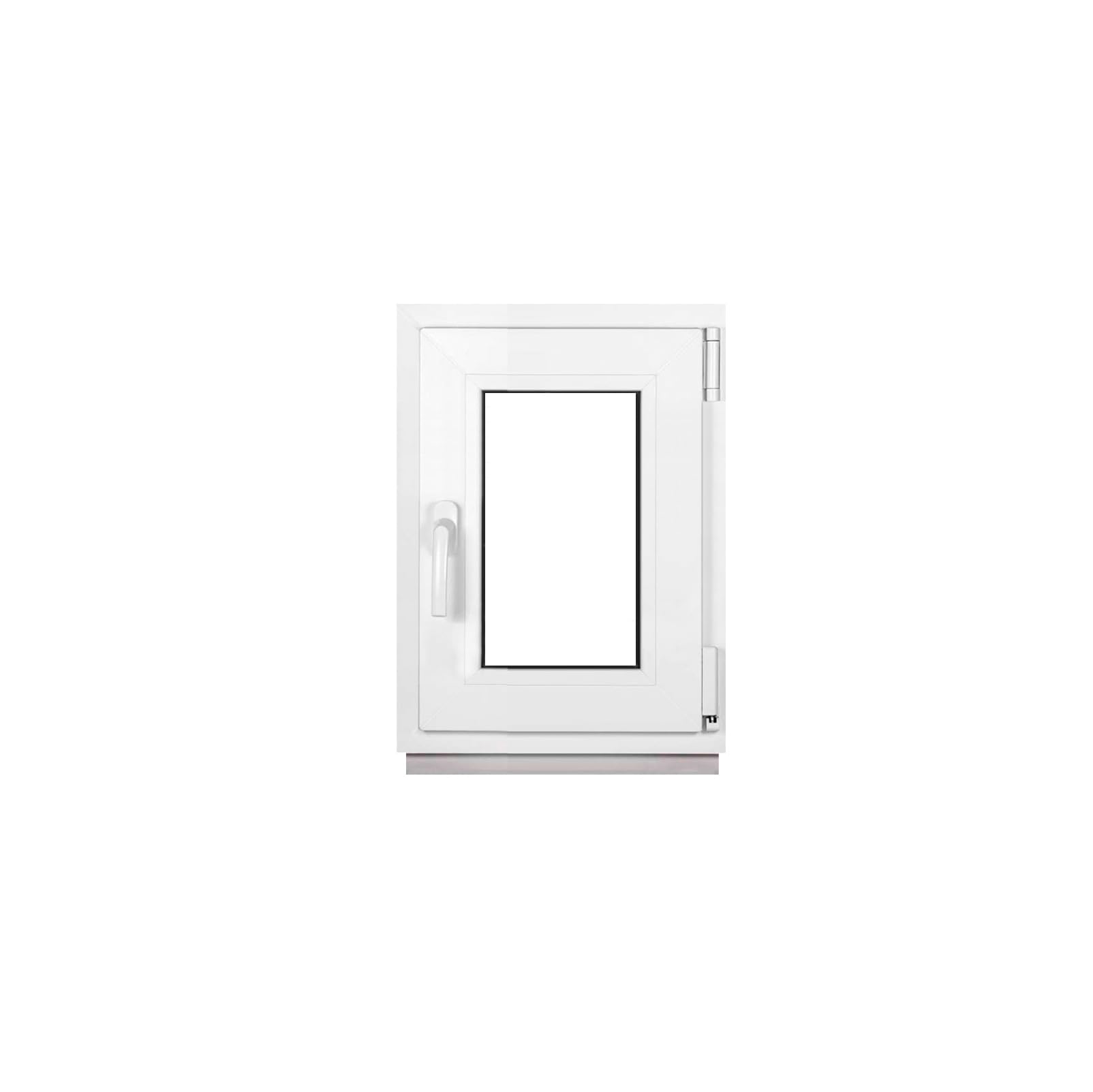 Framex Finestra per Cantina, Piccola Finestra, Bianca, Larghezza x Altezza: 40 x 55 cm (400 x 550 mm), Doppi Vetri (32 mm), Anta-Ribalta, Girevole DIN Destra – Premium