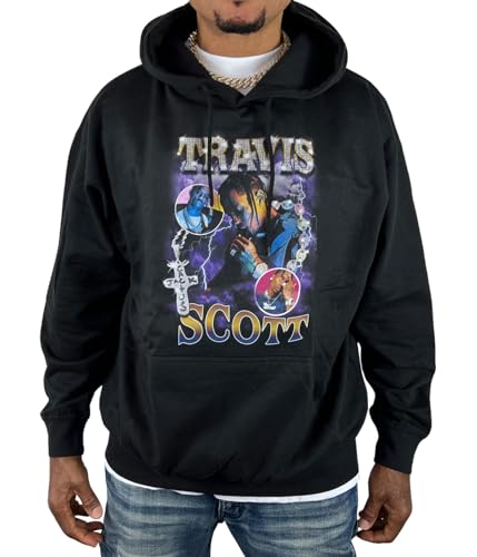 Bogus Goods Hoodie�g�����B�X �X�R�b�g Travis �� �u���b�N �{�[�K�X�O�b�Y �J�N�^�X�W���b�N �v�����g �����Y �g�b�v�X ���� pk951 (XL�T�C�Y)