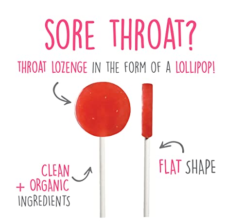 Lolleez Organic Sore Throat Soothing Pops With Honey For Kids 15Ct, Watermelon, Watermelon, 15 Count (Pack Of 2), For Cold & Flu And Back To School #TOP3