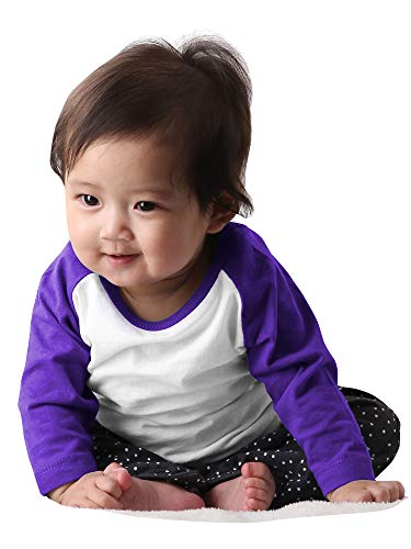 Image of Hat and Beyond Kids Raglan Jersey Child Toddler Youth Uniforms 3 /4 Sleeves T Shirts