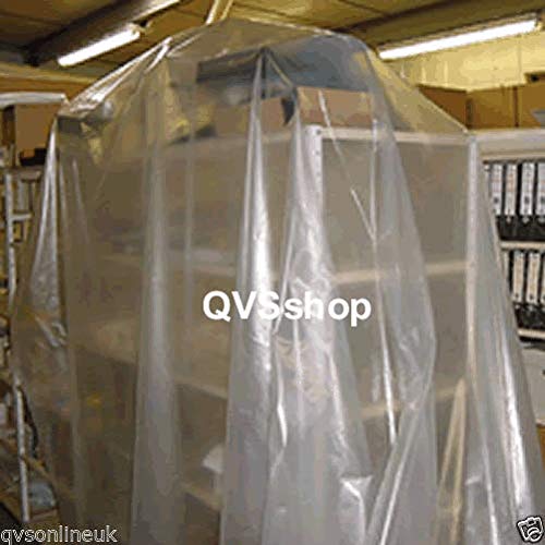Qvs Shop 4M X 8M Clear Polythene Sheeting 250Mu / 1000G Plastic Window Protection