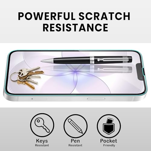 Image of FIRST MART Tempered Glass Screen Protector for iPhone 17 Pro /iPhone 16e / 14 - Full-Glue Screen Guard, 3D Edge to Edge, HD Clear, Bubble-Free, Case-Friendly, Black, Pack of 2