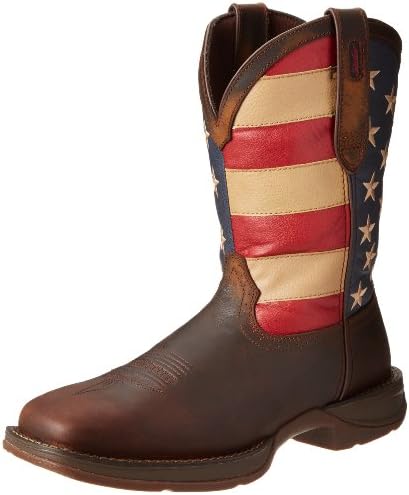 Durango mens Men's Rebel Flag Brown Db5554 western boots, Brown and Union Flag, 11 Wide US