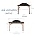 Backyard Discovery Barrington 14 ft. x 12 ft. Hip Roof Cedar Wood Gazebo, Shade, Rain, Steel Metal Roof, All Weather Protected, Wind Resistant up to 100 mph, Holds up to 6500 lbs