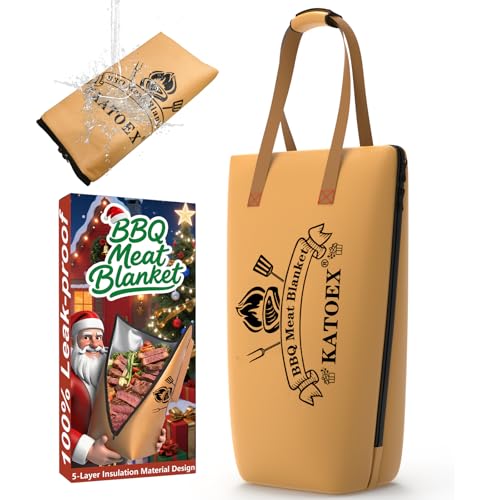 katoex BBQ Blanket for Resting Meat, Smoker Meat Insulated Resting Bag made of Washable Oxford Cloth, Large Brisket Resting Blanket– Gifts for Men, Dad, BBQ Lovers, Christmas Gifts (21in New Brown) by katoex - Used condition - US$15.72
