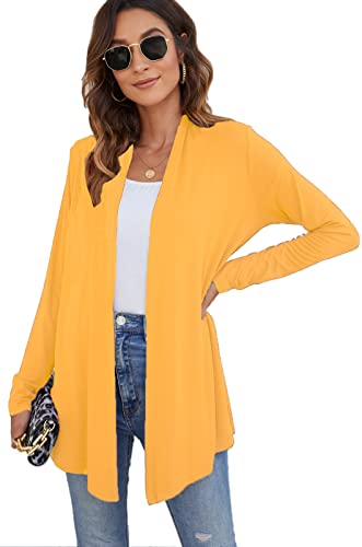 Image of Ladlop Women's Lightweight Open Front Cardigans Long Sleeve Casual Soft Drape Fall Cardigan