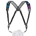 Camera Strap Chest Harness with Galaxy Neoprene and Accessory Pockets by USA GEAR - Works with Canon, Nikon, Fujifilm, Sony, Panasonic and Binoculars, DSLR, Point & Shoot, Mirrorless Cameras