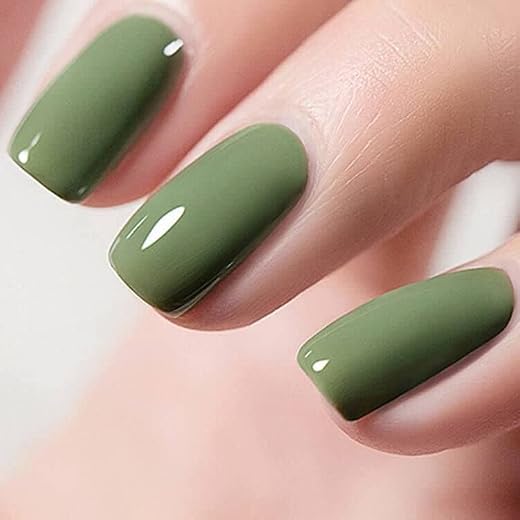Vishine Gel Nail Polish, 15ML Eucalyptus Green Color Soak Off Gel Polish Nail Art Manicure Long-Lasting Salon Home DIY
