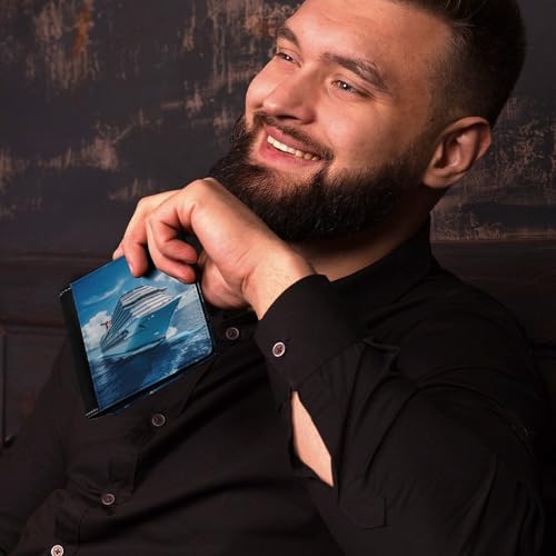 Big Carnival-Cruise Ship Bifold Wallet PU Leather Front Pocket Slim Bussiness Card Holder Wallet Gift for Men4