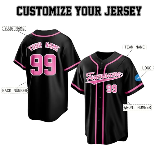 Camiseta personalizada de béisbol con nombre y número, transpirable, uniforme de equipo para juegos y prácticas para hombres, mujeres y jóvenes miniatura 2