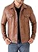 Jild Classic Trucker Fashion Leather Jacket Men - Premium Suede Leather Shirt Style Coat Jacket (Trkr-Cognac-XL)