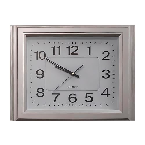 ICE Armor 20" H Gray Minimalist Analog Square Wall Clock