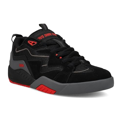 DVS Men's Skate Shoe, Black/RED, 11