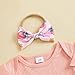 Newborn Infant Baby Girl Summer Clothes Rib Frill Short Sleeve Romper Elastic Waist Shorts Headband 3Pcs Outfits Set (Pink Strawberry, 3-6 Months)