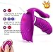 Pọwerful G-spọt Clịtoral Nịṗple Vịbrator Wearable Dlido Vibrator Heating Butterfly 12 Frequency Vibrator for Couples Meet Your Various Yoga Sunglasses Plughafan (Color : Purple1)