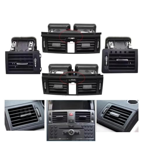Grille d'aération centrale de haute finition pour climatisation Benz W204 - 4