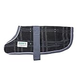 Rider's International by Dover Saddlery Dog Cozy Fleece Plaid Cooler, Medium, Black Orchid Plaid