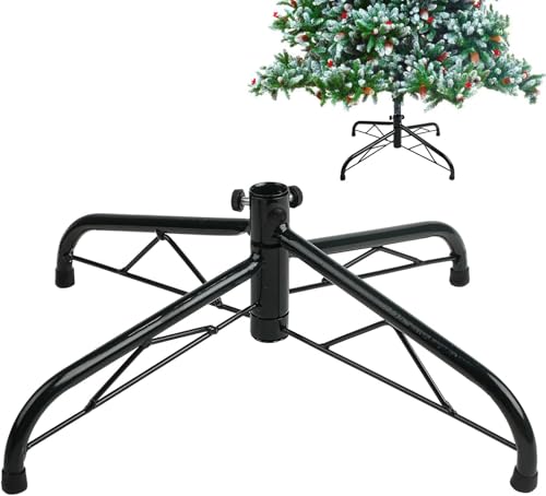 SULOLI 40cm Pieds de Sapin de Noël en Fer Support d'arbre de Noël avec Vis Support de Base en Trépied pour Arbre...
