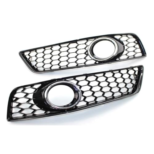 Grilles pare-chocs avant en nid d'abeille argent chrome pour A3 8P 2009-2013