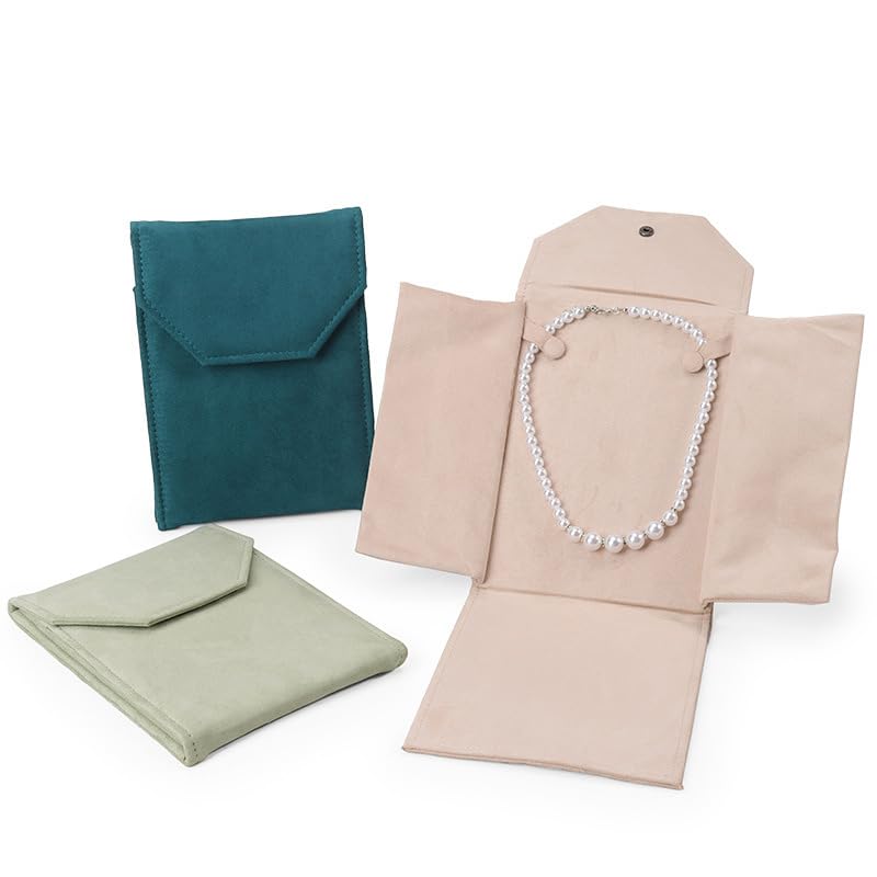Sac de rangement à bijoux avec flocage doux pour la protection des colliers