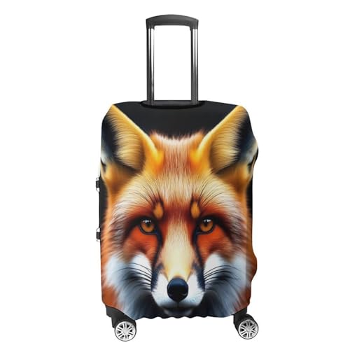Luggage Cover Anti-Scratch Suitcase Cover Travel Luggage Covers Suitcase Protector (Animal Fox Art)4