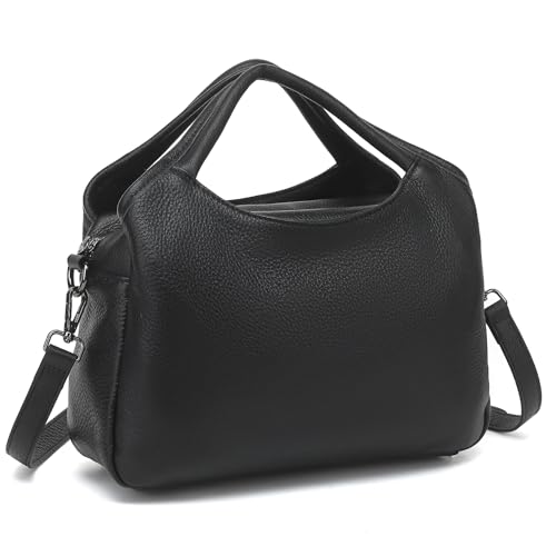 KOGTLA Genuine Leather Purses for Women, Crossbody Shoulder Bags with Top-Handle, Tote Satchel Handbags