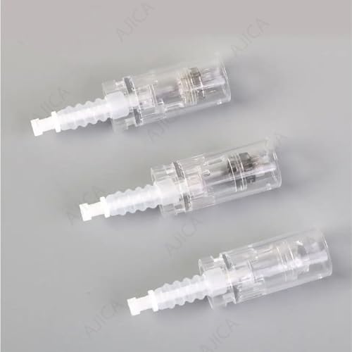 Image of Derma Pen Needles Cartridge 12 Pin | 36 Pin | Nano Needle Cartridge Tip For A1 & A6 Derma Pen Electric Auto Micro Stamp Derma Anti-Aging Pack of 3 (White, 12 Pin)