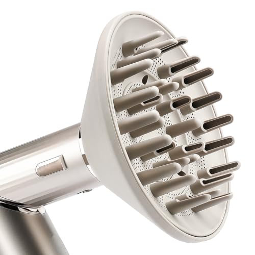 TOSAGE Extra Large Diffuser Attachment for Shark FlexStyle Upgraded Bigger Diffuser Nozzle for Fast Hair Drying Wavy Curly or Coily Hair Type Beige